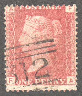 Great Britain Scott 33 Used Plate 108 - FA - Click Image to Close